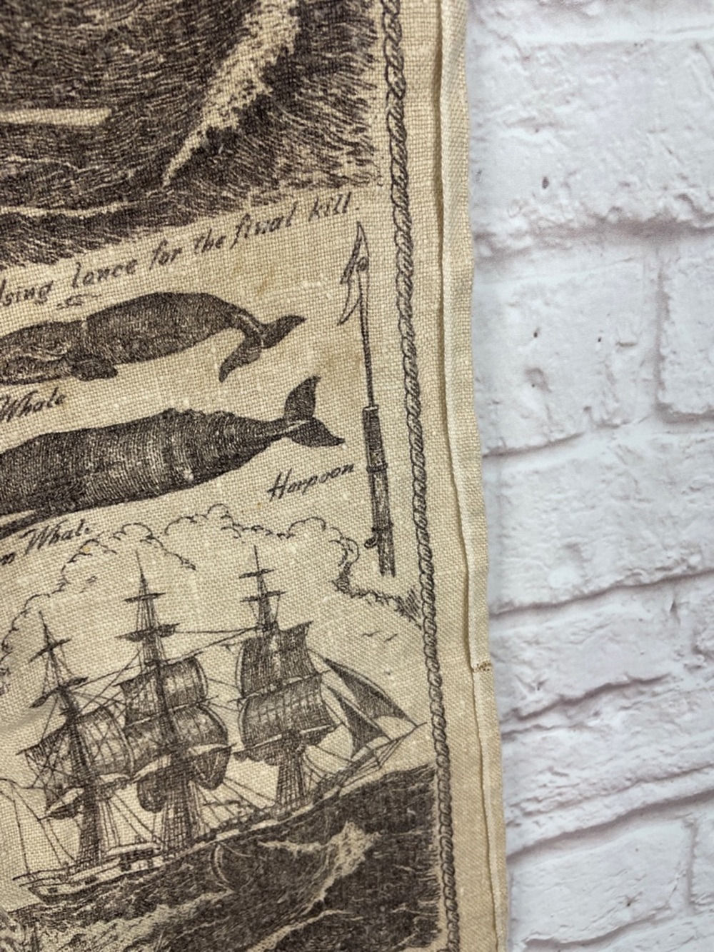 Yankee Whaling Vintage Linen Towel by Warren Boucher - Picture 5 of 6